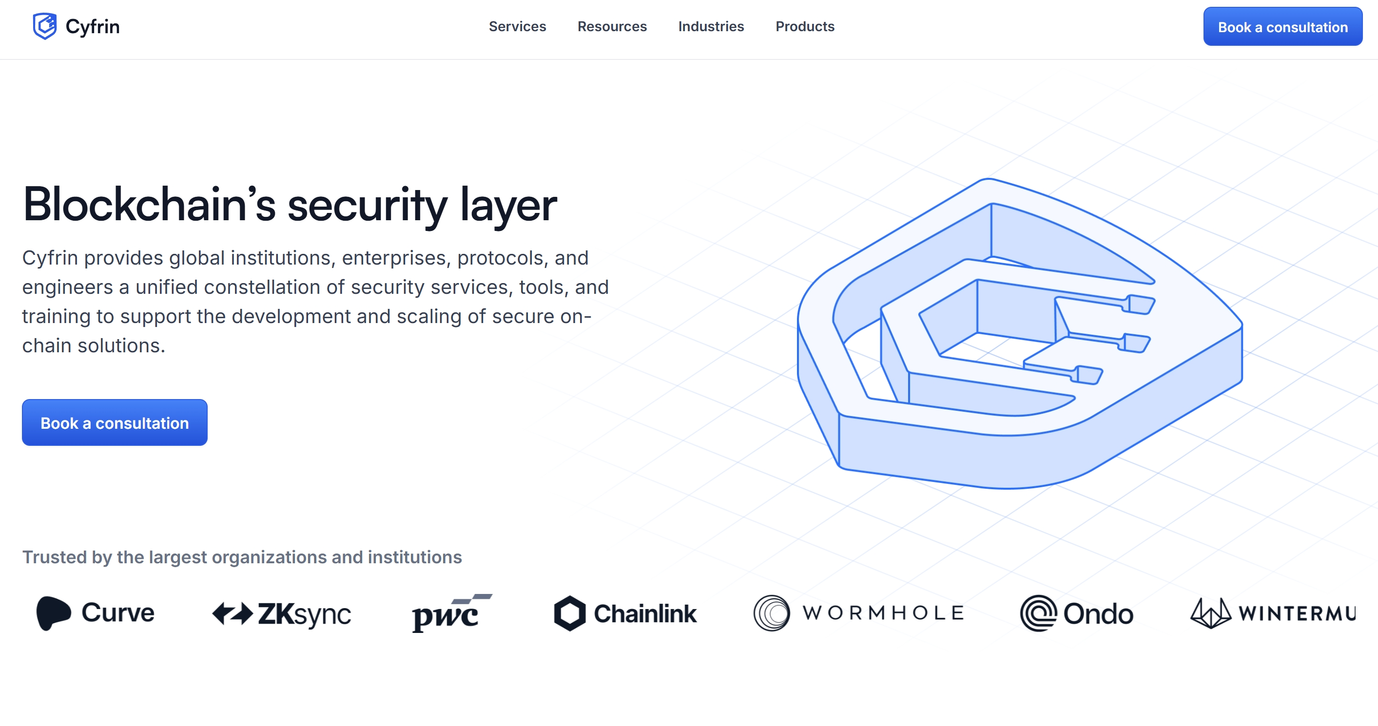 Rebuilt Cyfrin homepage hero