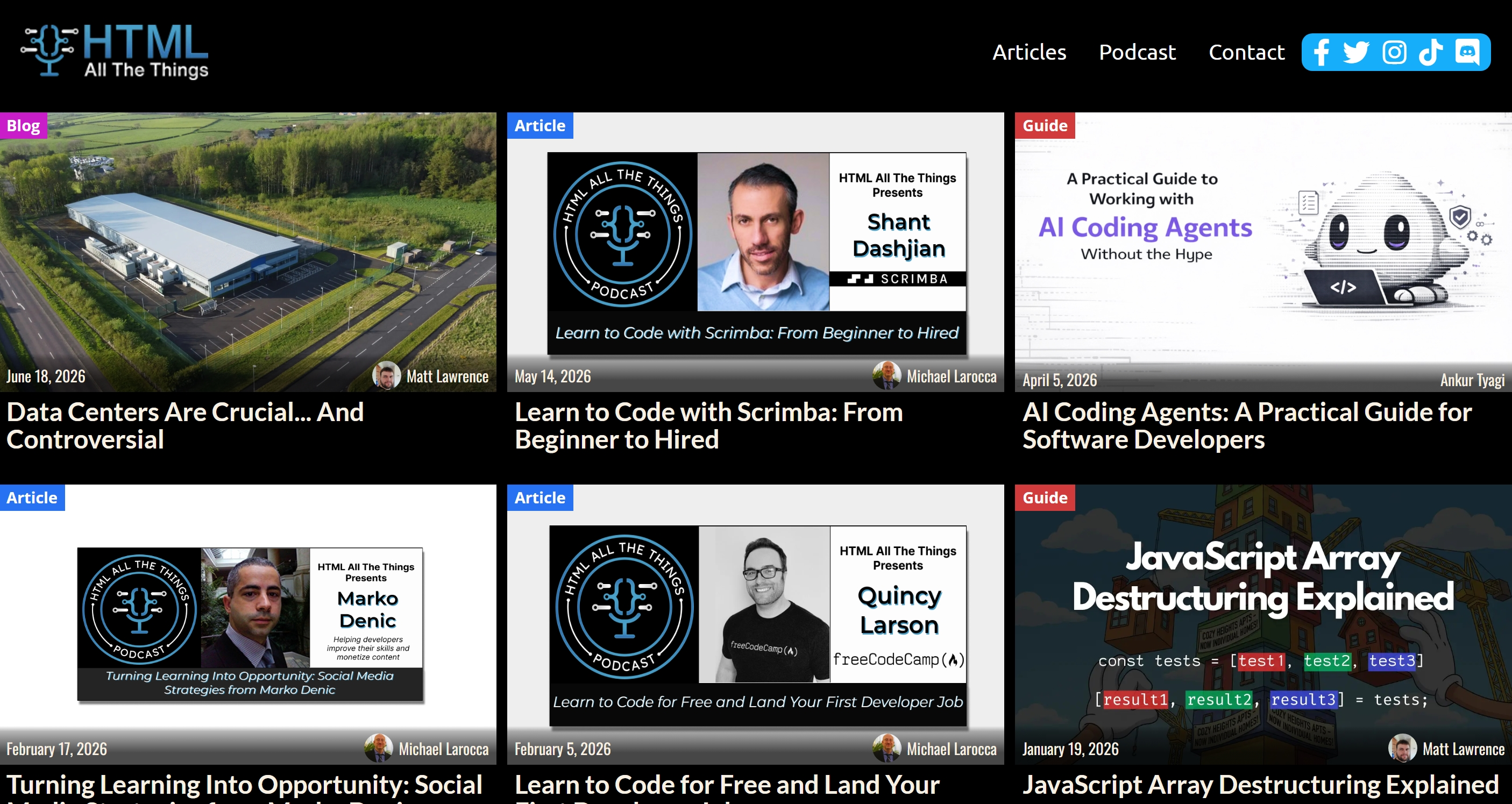 HTML All The Things homepage